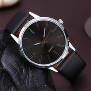 Simple Blank Face Quartz Wrist Watch